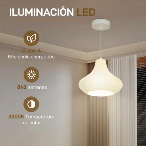 Lámpara de Techo LED Moderna Ø22x18 cm con Pantalla de Impresión 3D Luz Cálida de 3000K para Salón Dormitorio o Cocina [2]