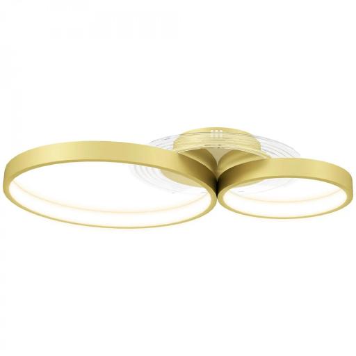 Lámpara de Techo LED 40W 3000 K/4000 K/6500 K para Dormitorio Salón Cocina Comedor Dorado [9]