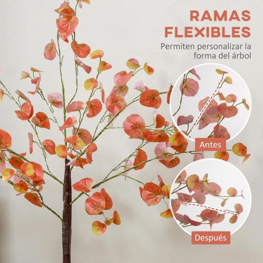 Lámpara de Árbol 150 cm con 245 Luces LED y Base Decoración Navidad para Interiores y Exterior Naranja [5]