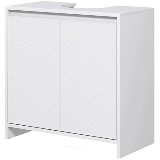Mueble para Debajo del Lavabo Moderno con Estante Mueble Lavabo con Pie Anti-vuelco Carga 40 kg 60x30x60 cm Blanco [7]