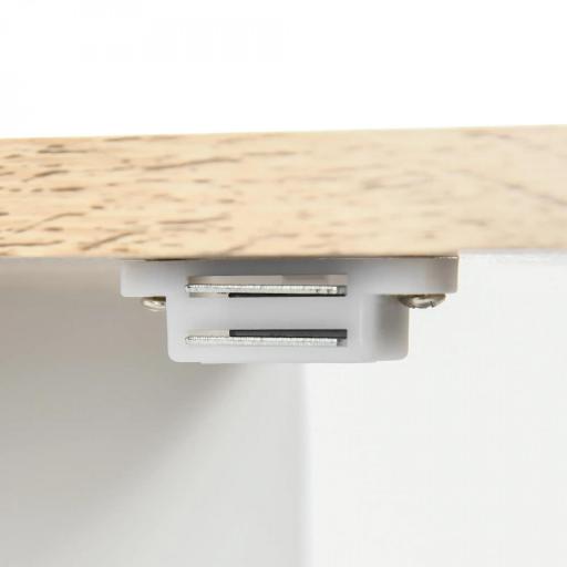 Mueble para Debajo del Lavabo Armario de Suelo para Baño de Madera Estilo Moderno 60x30x60 cm Blanco [6]