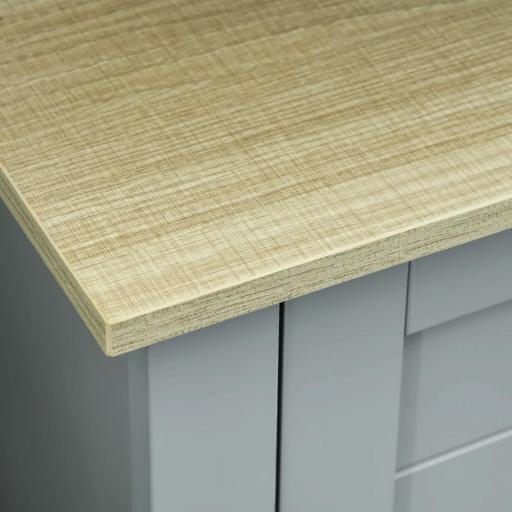 Armario para Debajo de Lavabo Compacto con 2 Puertas y Estante Interior Ajustable Mueble Auxiliar de Almacenamiento para Baño 60x30x60 cm Gris [6]