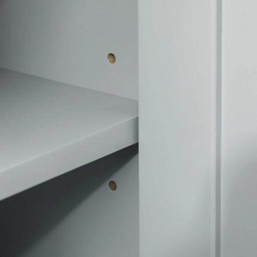 Armario para Debajo de Lavabo Compacto con 2 Puertas y Estante Interior Ajustable Mueble Auxiliar de Almacenamiento para Baño 60x30x60 cm Gris [7]