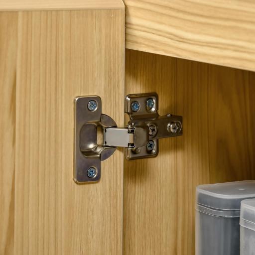 Mueble para Debajo del Lavabo Armario de Suelo para Baño de Madera con 2 Puertas y Estante 60x30x65,2 cm Roble [7]