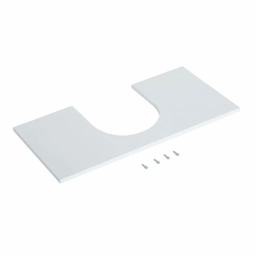 Armario de Baño tipo Mueble Bajo para Lavabo con 2 Puertas y Estantes 60x30x56cm Diseño Moderno de Madera Blanca [3]