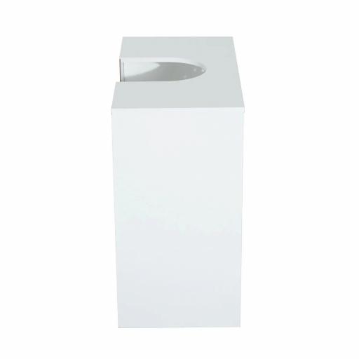 Armario de Baño tipo Mueble Bajo para Lavabo con 2 Puertas y Estantes 60x30x56cm Diseño Moderno de Madera Blanca [5]