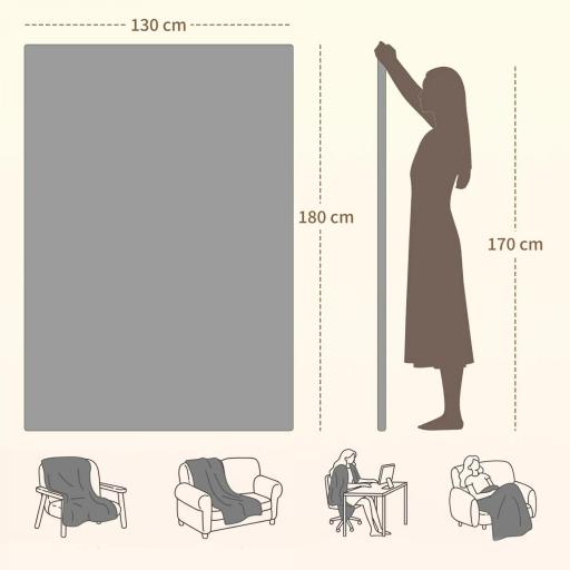 Manta Eléctrica 180x130 cm 10 Niveles de Temperatura Temporizador Lavar a Máquina, Pantalla LED Gris [1]