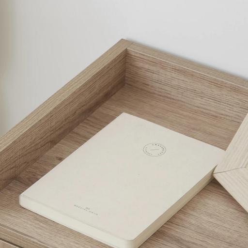 Set de 2 Mesitas de Noche de Pared Mesillas Flotantes con 1 Cajón para Dormitorio Habitación 40x30x19,5 cm Natural [6]