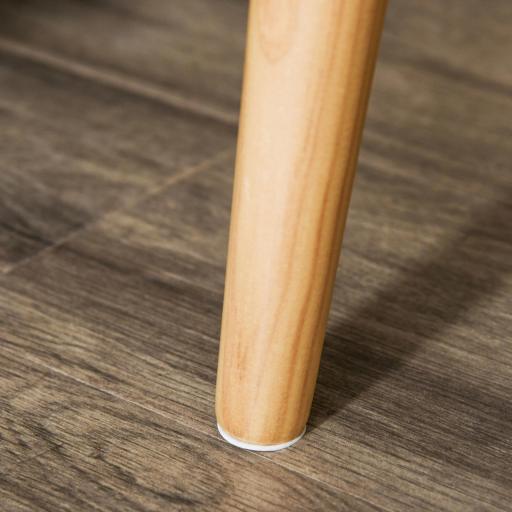 Mesita de Noche Madera con 2 Cajones Comoda Rústica Cajonera Mesilla Mueble para Dormitorio Armario Almacenamiento 40x30x55,5 cm Blanco y Natural [7]