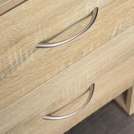 Mesita de Noche Mesilla de Noche con Cajones y Estilo Moderno Mesa Auxiliar para Dormitorio Salón 48x39x54 cm Natural [6]