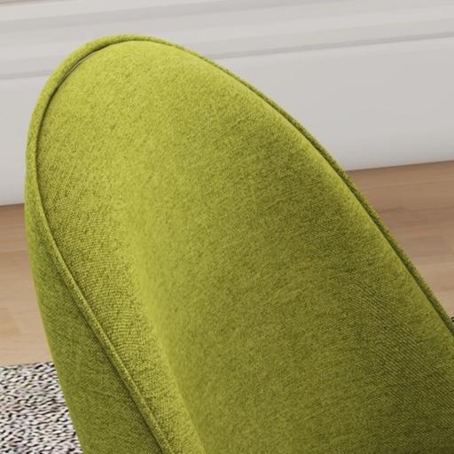 Pack de 2 Sillas de Comedor Sillas de Cocina Tapizadas de Tela de Lino con Patas de Acero Carga 120 kg 50x52x83 cm Verde [3]