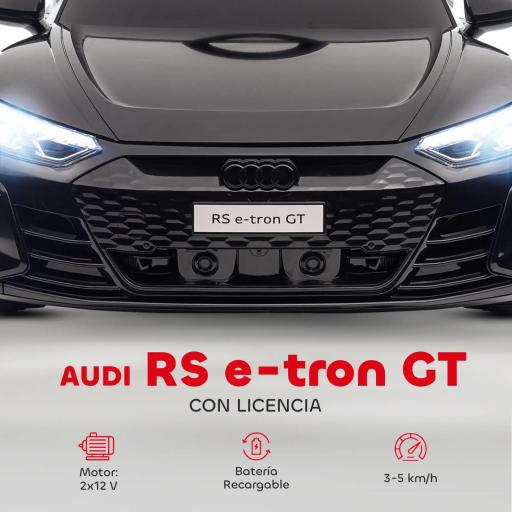 Coche Eléctrico para Niños de +3 Años AUDI RS e-tron GT Coche de Batería con Mando a Distancia 103x58x41 cm Negro [1]