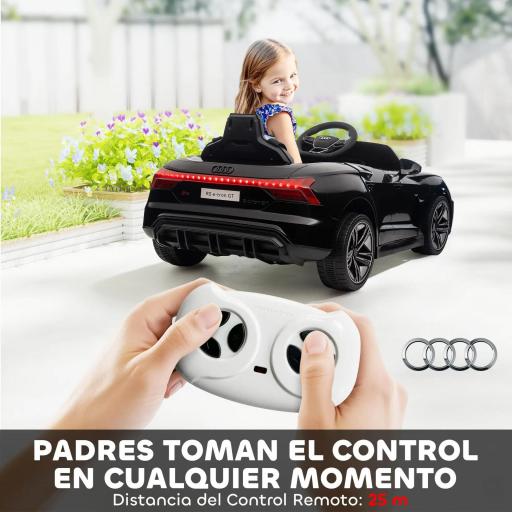 Coche Eléctrico para Niños de +3 Años AUDI RS e-tron GT Coche de Batería con Mando a Distancia 103x58x41 cm Negro [6]