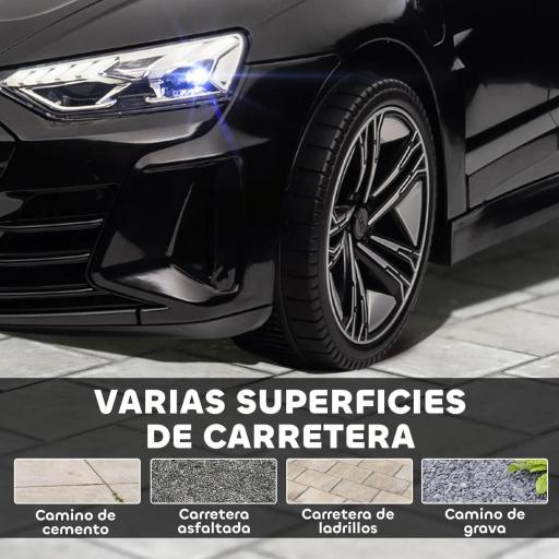 Coche Eléctrico para Niños de +3 Años AUDI RS e-tron GT Coche de Batería con Mando a Distancia 103x58x41 cm Negro [7]
