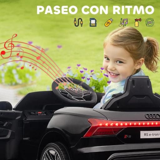 Coche Eléctrico para Niños de +3 Años AUDI RS e-tron GT Coche de Batería con Mando a Distancia 103x58x41 cm Negro [4]