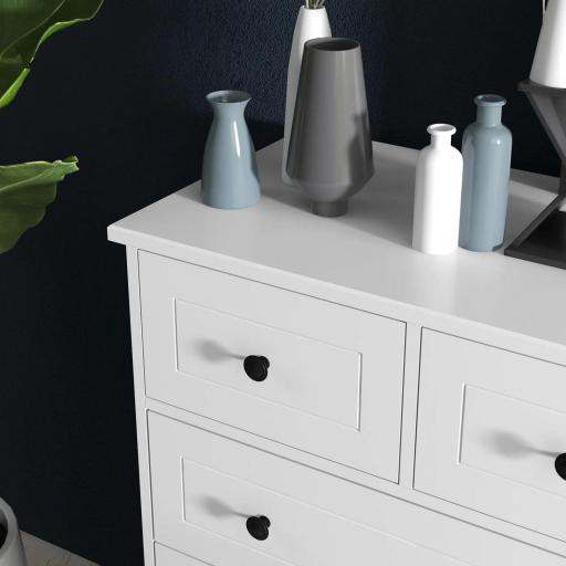 Cómoda con 5 Cajones Sifonier de Dormitorio para Salón Oficina Estudio Estilo Moderno 74x40x91 cm [4]