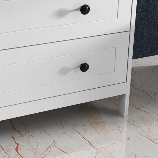 Cómoda con 5 Cajones Sifonier de Dormitorio para Salón Oficina Estudio Estilo Moderno 74x40x91 cm [6]