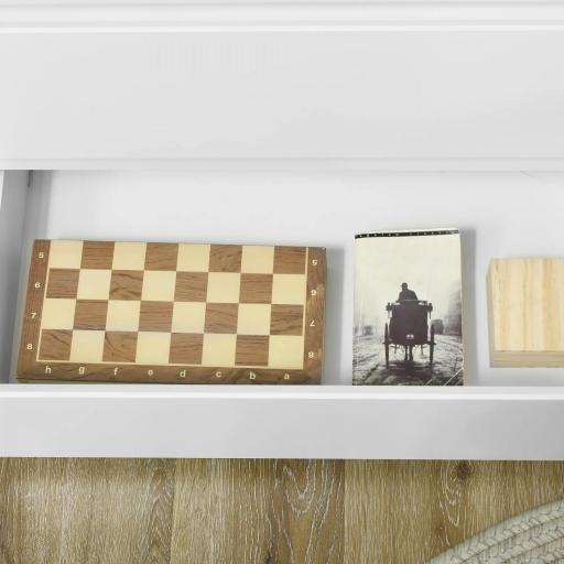 Cómoda con 3 Cajones Cómoda Dormitorio sin Tiradores Cajonera para Salón Oficina Estilo Moderno 70x37x75 cm Blanco [5]