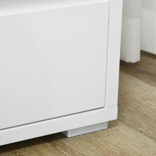 Cómoda con 3 Cajones Cómoda Dormitorio sin Tiradores Cajonera para Salón Oficina Estilo Moderno 70x37x75 cm Blanco [6]