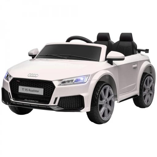 Coche Eléctrico para Niños de 3+ Años Audi TT Eléctrico 12V con Velocidad 3 km/h Mando a Distancia 102x60x44 cm Blanco [9]