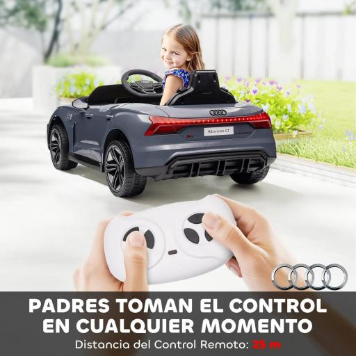 Coche Eléctrico para Niños de +3 Años AUDI RS e-tron GT Coche de Batería con Mando a Distancia 103x58x41 cm Gris [7]