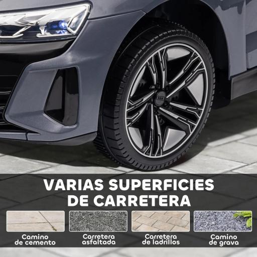 Coche Eléctrico para Niños de +3 Años AUDI RS e-tron GT Coche de Batería con Mando a Distancia 103x58x41 cm Gris [4]