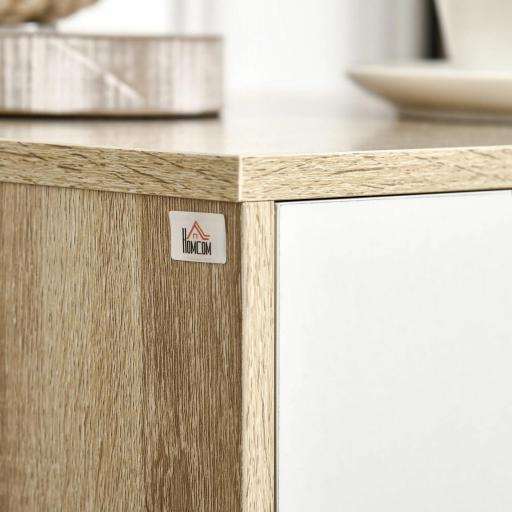 Cajonera con 3 Cajones y Base Elevada para Dormitorio Salón Pasillo de Estilo Moderno 40x35x68,5 cm Natural [4]