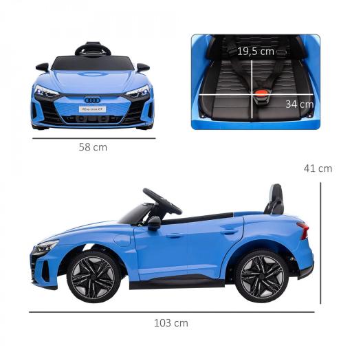 Coche Eléctrico para Niños de +3 Años AUDI RS e-tron GT Coche de Batería con Mando a Distancia 103x58x41 cm Azul [1]
