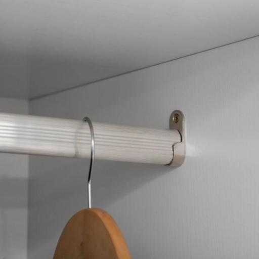 Armario de Ropa con 2 Puertas 2 Cajones y 1 Barra para Colgar Estilo Moderno para Dormitorio 80x50x180 cm Blanco y Roble [7]