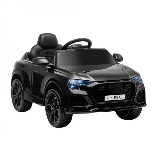 Coche Eléctrico Infantil +3 Años Licencia Audi RS Q8 con Batería 6V 2 Motores Mando a Distancia Música Bocina y Luces Velocidad Máx. 3km/h 101x62x51 cm Negro [8]