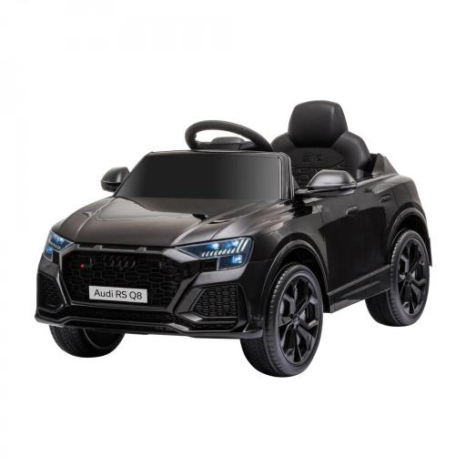 Coche Eléctrico Infantil +3 Años Licencia Audi RS Q8 con Batería 6V 2 Motores Mando a Distancia Música Bocina y Luces Velocidad Máx. 3km/h 101x62x51 cm Negro [9]