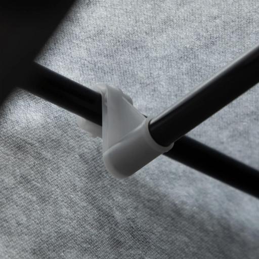 Armario de Tela Plegable Ropero Portátil con 8 Estantes y 2 Barras de Colgar para Dormitorio 125x43x162,5 cm Gris [2]