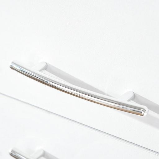 Armario Alto de 2 Puertas Mueble Auxiliar de Almacenaje Multifuncional con 5 Estantes y Baldas Ajustables Moderno para Salón Dormitorio Cocina 59x31x155 cm Blanco [8]