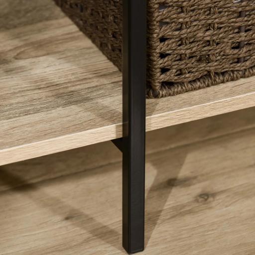 Perchero de Ropa Perchero de Madera con 4 Estantes de Almacenaje y Barra para Colgar Carga 30 kg para Dormitorio Salón Entrada 100x46x170,5 cm Natural [5]