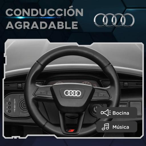Coche Eléctrico para Niños Audi Q8 etron sportback con Batería 12V Mando a Distancia Faros Bocina y Música Gris [4]