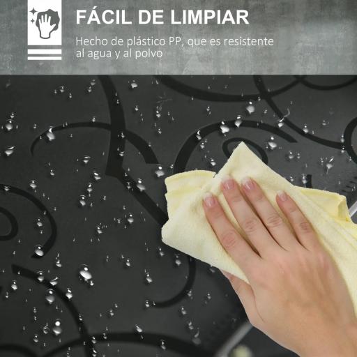 Armario Modular Organizador Portátil con 16 Compartimentos y 2 Barras de Colgar Ropa Negro y Blanco [7]