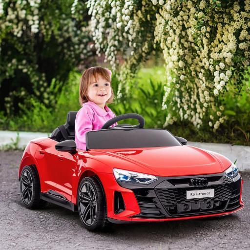 Coche Eléctrico para Niños de +3 Años AUDI RS e-tron GT Coche de Batería con Mando a Distancia 103x58x41 cm Rojo