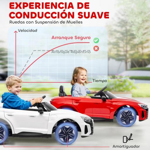 Coche Eléctrico para Niños de +3 Años AUDI RS e-tron GT Coche de Batería con Mando a Distancia 103x58x41 cm Rojo [1]