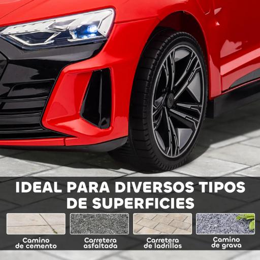 Coche Eléctrico para Niños de +3 Años AUDI RS e-tron GT Coche de Batería con Mando a Distancia 103x58x41 cm Rojo [3]