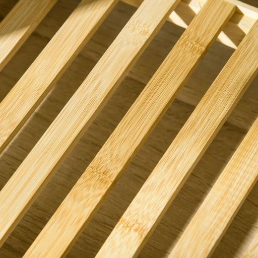 Perchero Burro de Bambú Perchero de Pie con Estantería de 4 Niveles con Barra Estante Inferior y Colgador Lateral para Ropa Bolsas Dormitorio 90x30x155 cm Natural [6]