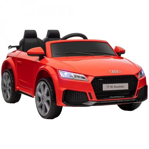 Coche Eléctrico para Niños de 3+ Años Audi TT Eléctrico 12V con Velocidad 3 km/h Mando a Distancia 102x60x44 cm Rojo [8]