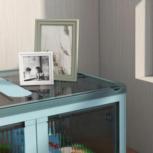 Caja de Almacenamiento Apilable con Tapa 69L de Capacidad Caja Organizadora Plegable con Ruedas 60x42x34 cm Azul [8]