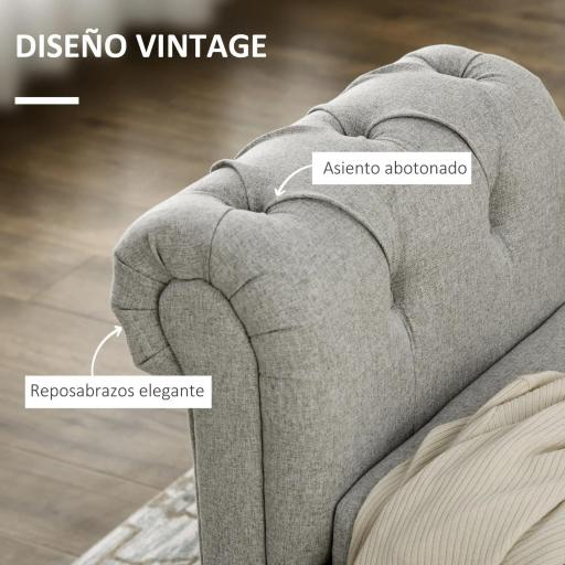 Banqueta Pie de Cama con Almacenamiento y Reposabrazos para Dormitorio Salón Pasillo 146,5x49x74,5 cm Gris Claro [4]