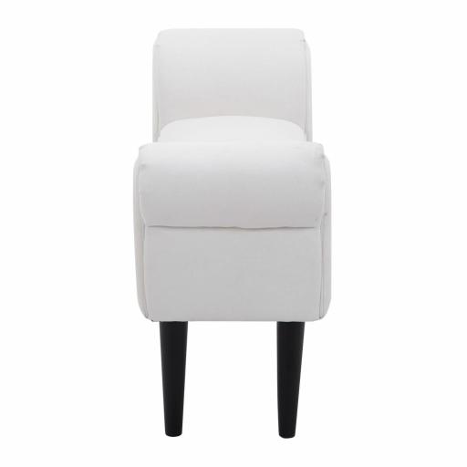 Banco Zapatero Banqueta con Brazos Tapizada tipo Banco de Madera para Dormitorio Salón Recibidor 102x36x51cm Carga 130kg [7]