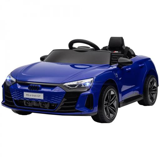 Coche vehículo eléctrico para niños 12 V - control remoto parental - efectos sonoros, luces - Audi RS E-tron GT Azul [5]