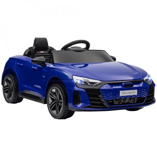 Coche vehículo eléctrico para niños 12 V - control remoto parental - efectos sonoros, luces - Audi RS E-tron GT Azul [6]