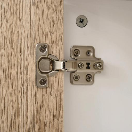 Columna de Baño con 6 Compartimentos para Ducha Aseo Dormitorio Estilo Moderno 31,5x30x169 cm Blanco y Roble [7]