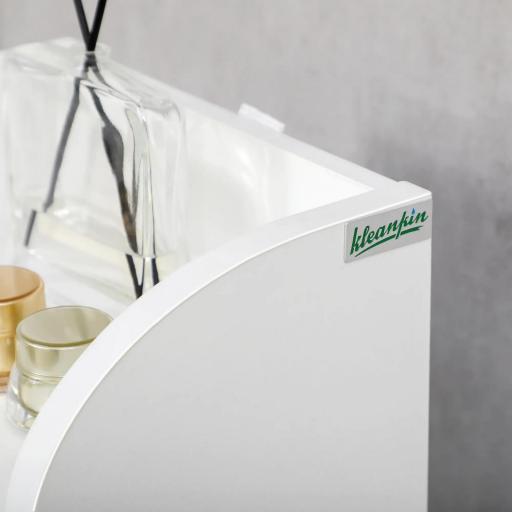 Portarrollos de Papel Higiénico con Armario para Baño con Estante Interior Ajustable 23x18x100 cm Blanco [4]