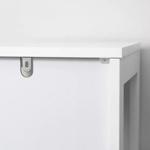 Estantería de Baño de Suelo de 5 Niveles Mueble Auxiliar de Almacenaje para Cocina Salón 30x30x140 cm Blanco [7]