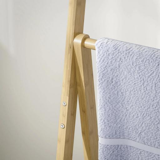 Estantería de Baño de Bambú Plegable con 3 Estantes con Barras Estantería de Madera en Forma de A 53,5x30x53 cm Natural [2]